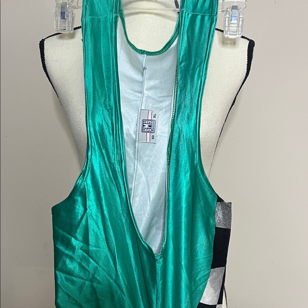 Vintage Bianchi Santini MaTeal Cycling Bib Shorts Made in Italy - Picture 3 of 12